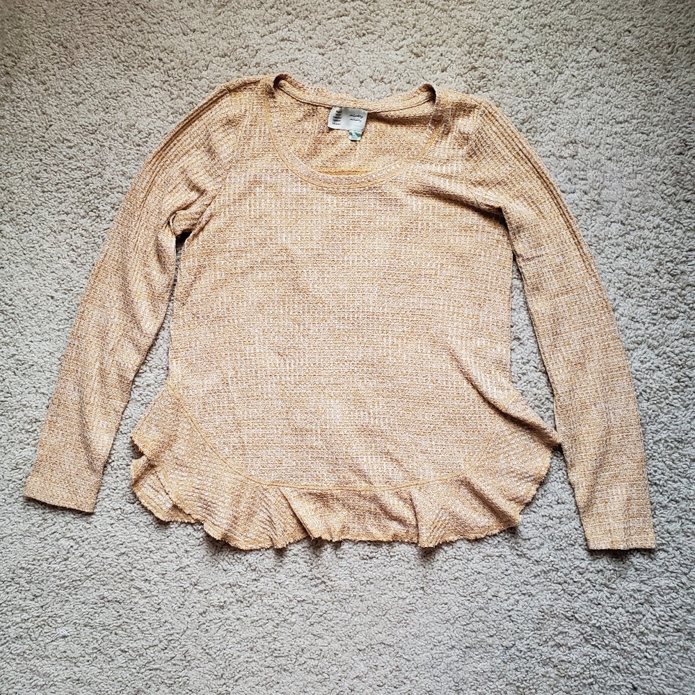 Anthropologie Saturday Sunday Wendy Thermal Ruffle top